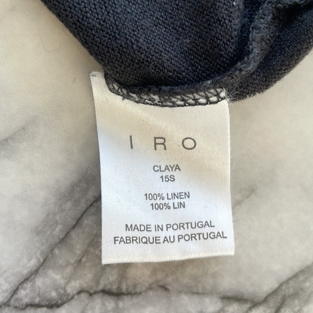 IRO CLAYA BLACK CROP TOP SIZE SMALL - Picture 5 of 5